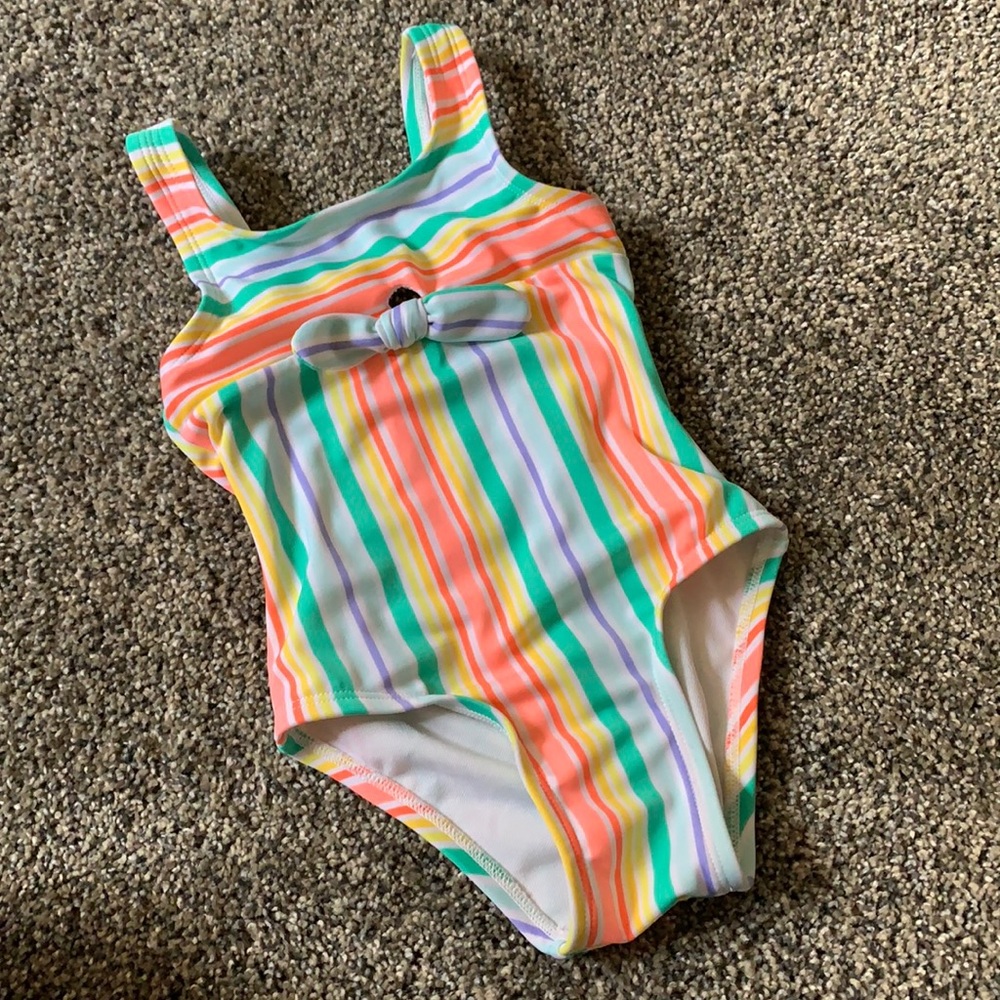 Girls 2T Cat and Jack one piece swimming suit